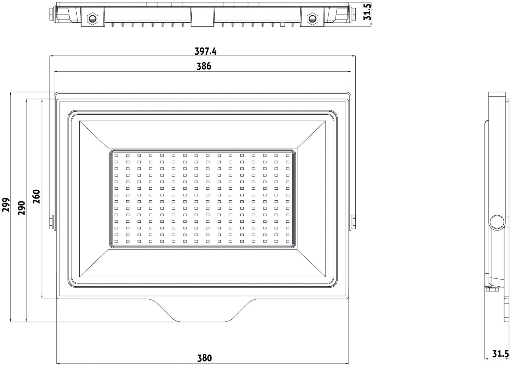 Avide LED Προβολέας Slim SMD 200W CW 6400K