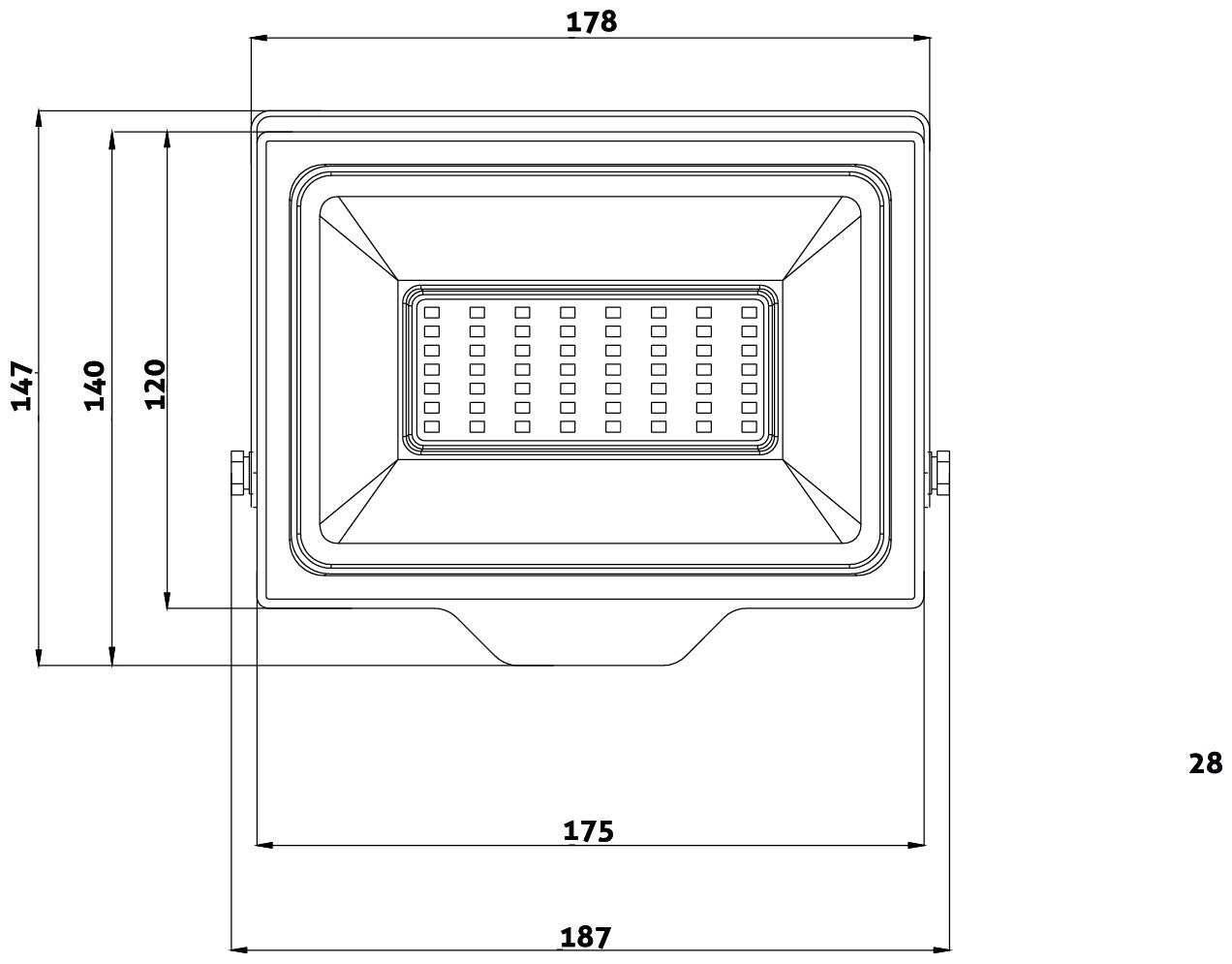 Avide LED Προβολέας Slim SMD 50W CW 6400K
