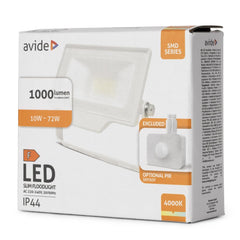 Avide Προολέας LED SMD 10W NW 4000K Opt.PIR Λευκό