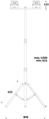 Avide LED Προβολέας Slim SMD 2x20W  NW 4000K 2 Κεφαλές με Τρίποδο