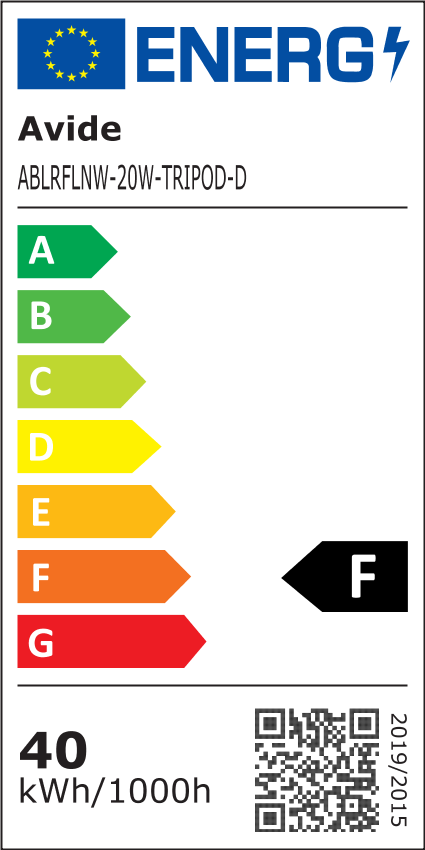 Avide LED Προβολέας Slim SMD 2x20W  NW 4000K 2 Κεφαλές με Τρίποδο