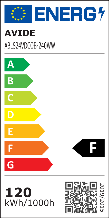 Avide LED Ταινία D-COB 24V 12W 3000K WW IP44 10m
