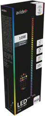 Avide LED Γωνιακό Φωτιστικό Δαπέδου Ψηφιακό RGB με Αισθητήρα Μουσικής και Τηλεχειριστήριο IR