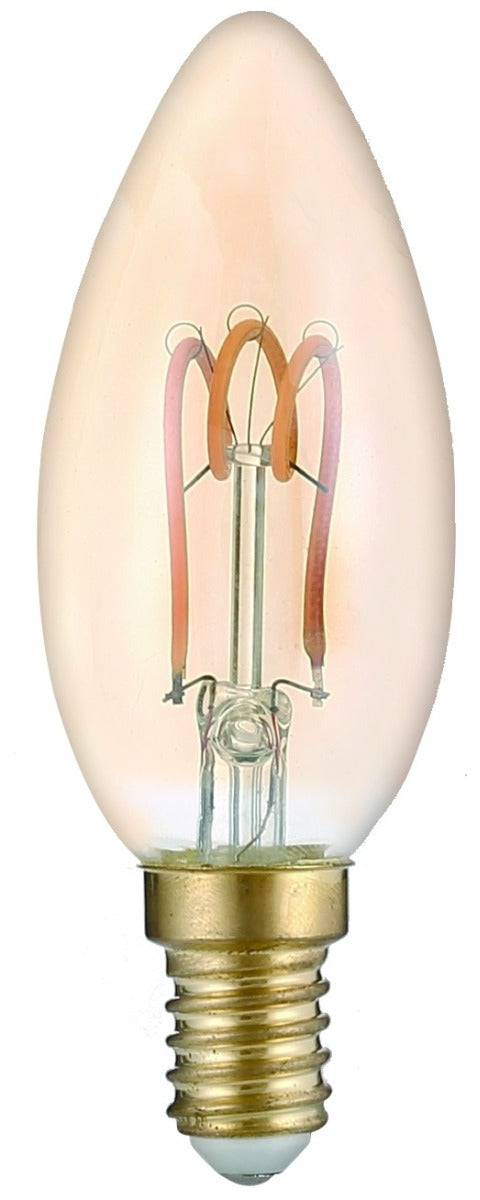 Avide Λάμπα LED Soft Filament Κερί 3W E14 360° Θερμό 2700K
