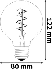 Avide Λάμπα LED Soft Filament G80 4.5W E27 EW