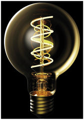 Avide Λάμπα LED Soft Filament G80 4.5W E27 EW