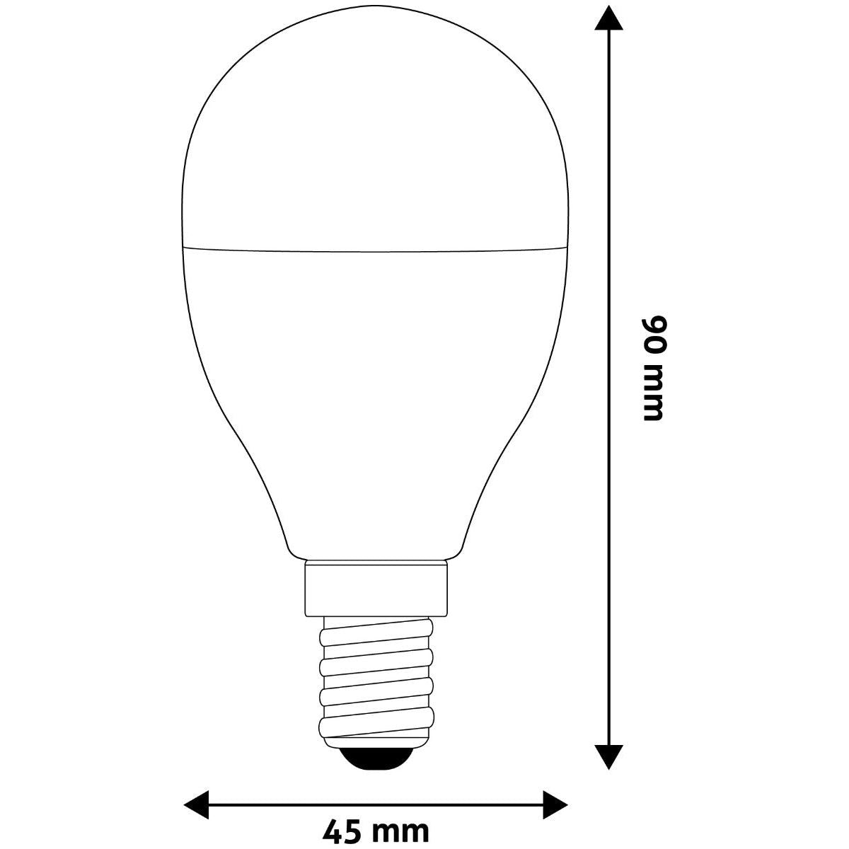 Avide LED Bulb Spherical G45 8W E14 White 4000K High Lumen