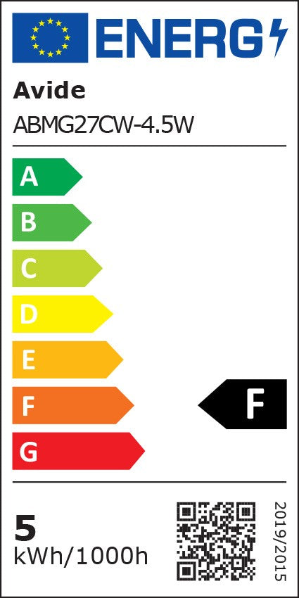 Avide Λάμπα LED Σφαιρική G45 4.5W E27 Ψυχρό 6400K