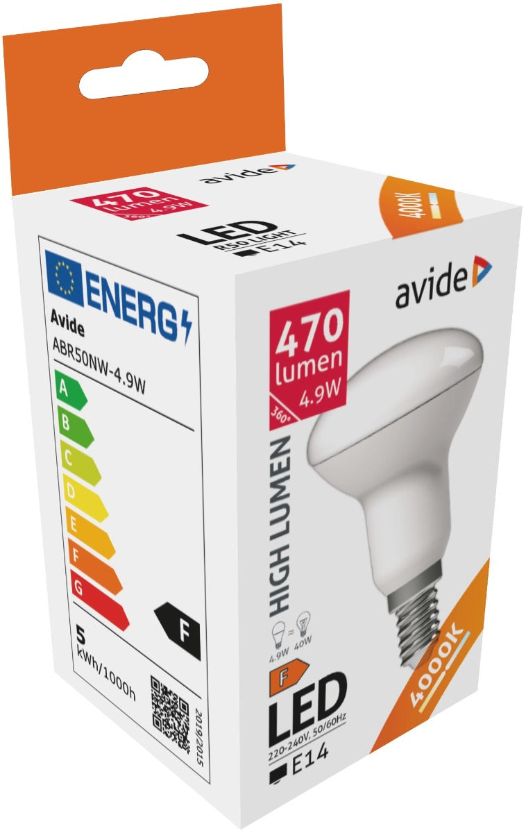 Avide Λάμπα LED R50 4.9W E14 Λευκό 4000K