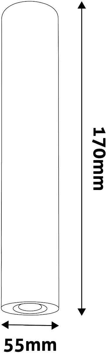 Avide GU10 Φωτιστικό Spot Στρογγυλό Μαύρο 170mm