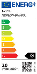 Avide LED Προβολέας COB  20W Ψυχρό 6400K Φωτοκύτταρο