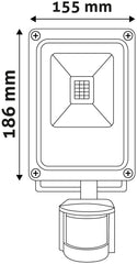 Avide LED Προβολέας COB  20W Ψυχρό 6400K Φωτοκύτταρο