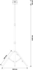 Avide LED Προβολέας Slim SMD  20W Λευκό 4000K 1 Κεφαλή με Τρίποδο