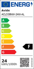 Avide LED Φωτιστικό Οροφής Oyster IP44 Alice 24W 380x110mm NW 4000K