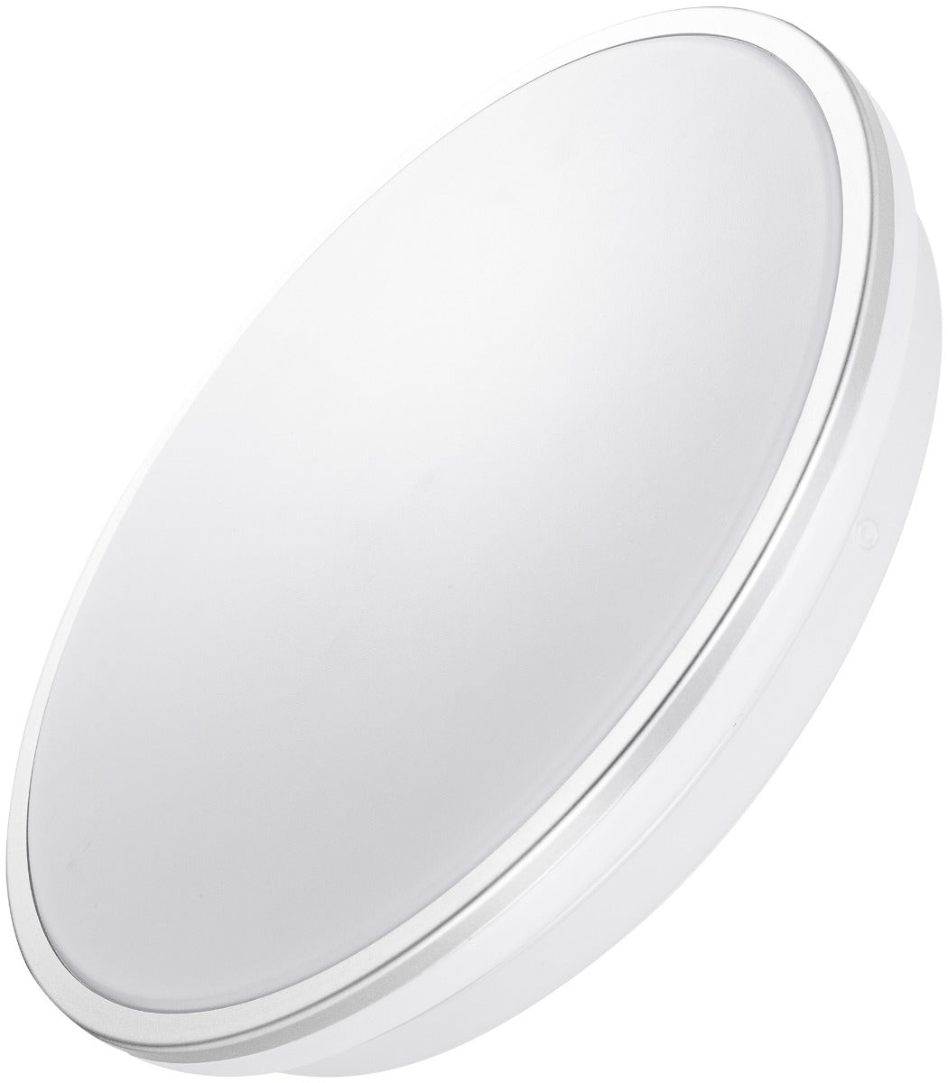 Avide LED Ceiling Light Oyster Olivia Silver 24W 380x50mm NW 4000K
