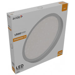 Avide LED Ceiling Light Oyster Pandora V2 Starry Silver 24W 380x50mm NW 4000K