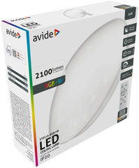 Avide LED Μοντέρνα Πλαφονιέρα Οροφής Stella 24W RGB+W με Τηλεχειριστήριο