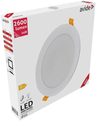 Avide LED Φωτιστικό Οροφής Χωνευτό Στρογγυλό Πλαστικό 24W Θερμό 3000K