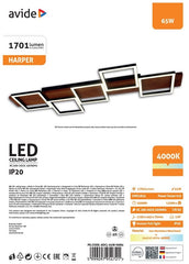 Avide Design Φωτιστικό Οροφής Harper-5 65W NW 4000K