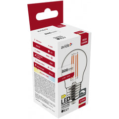 Avide LED Filament Mini Spherical Bulb 5.9W E27 WW 2700K Dimmable