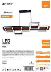 Avide Design Φωτιστικό Οροφής Harper-H5 65W NW 4000K