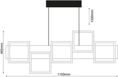 Avide Design Φωτιστικό Οροφής Harper-H5 65W NW 4000K