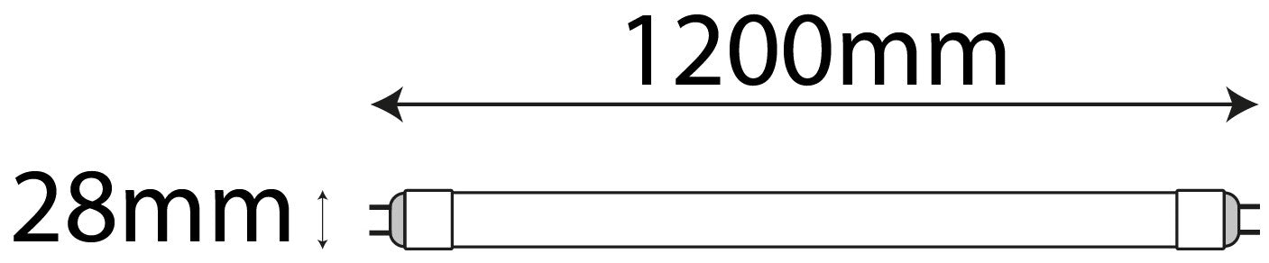 Avide Λάμπα LED Γυάλινη Τύπου Φθορίου 18W G13 1200mm CW 6400K 100lm/W Bulk