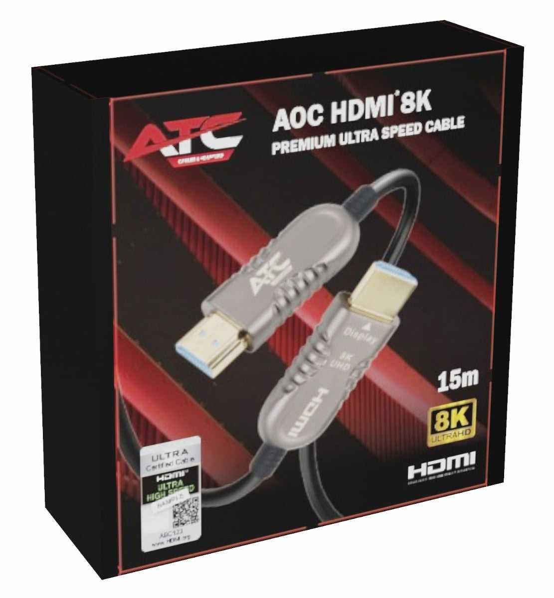 ATC AOC HDMI 2.1V 8K Premium Οπτικό Καλώδιο 15m