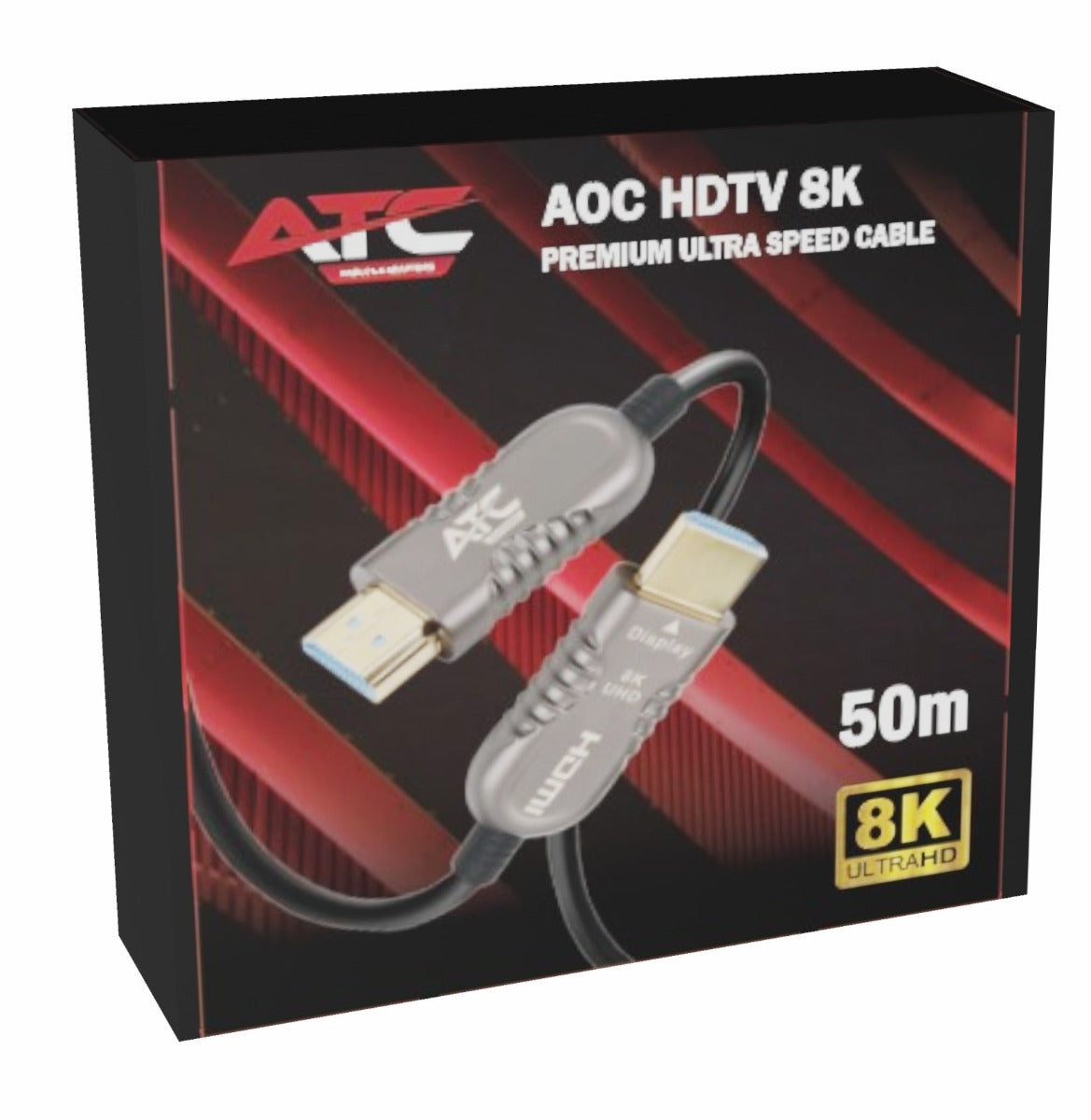 ATC AOC HDTV 2.1V Premium Οπτικό Καλώδιο 8K 50m