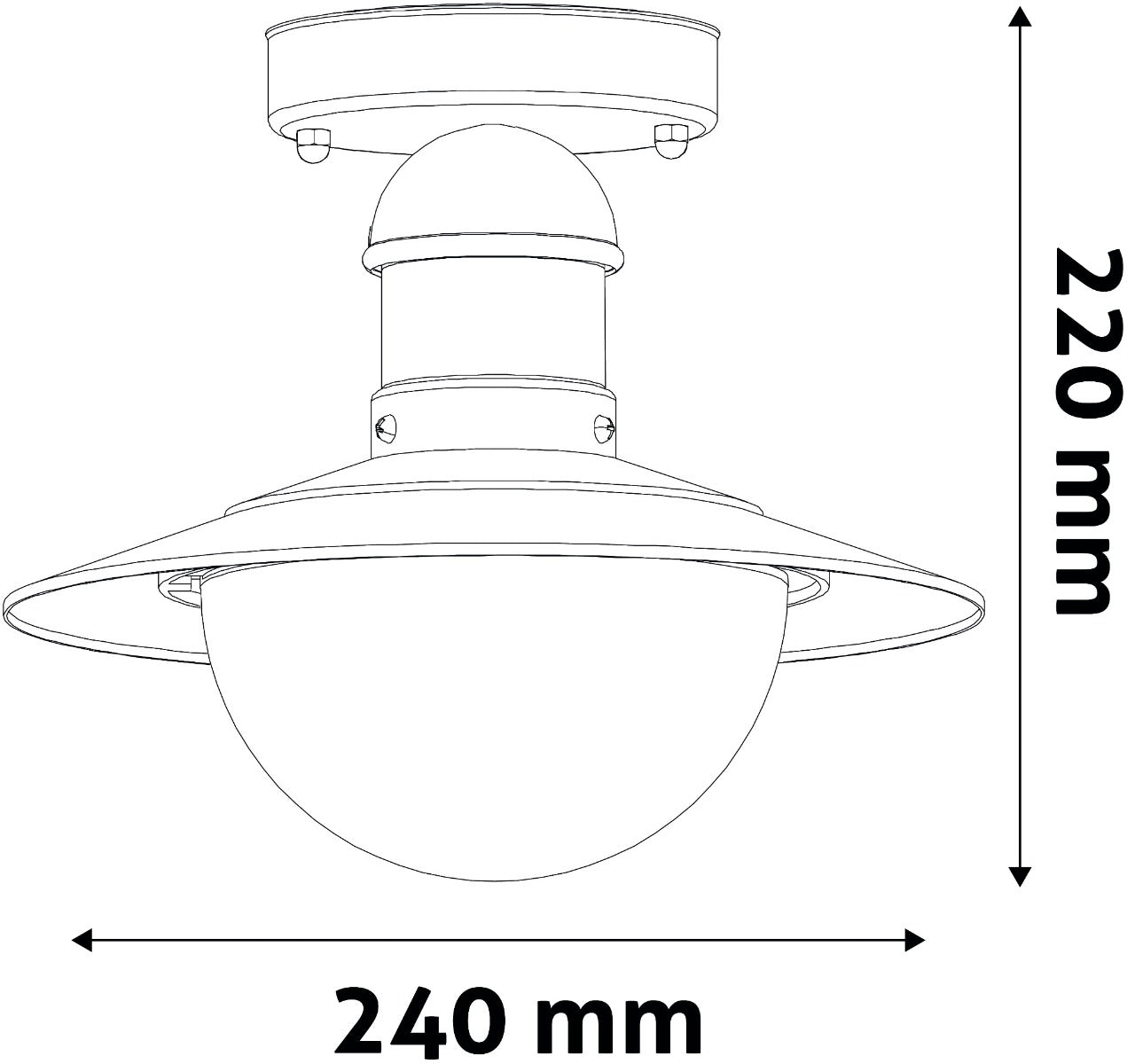 Avide Εξωτερικό Φωτιστικό Οροφής Imperial 1xE27 IP44 Antique Λευκό