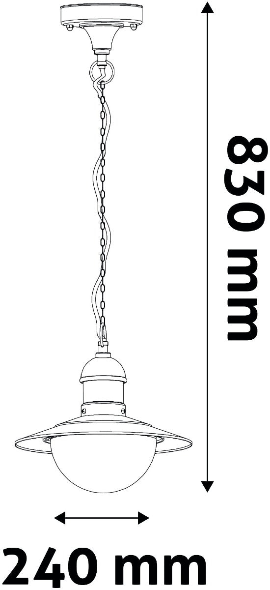 Avide Outdoor Ceiling Light Imperial 1xE27 IP44 Antique White