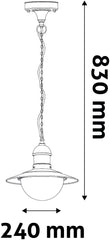 Avide Outdoor Ceiling Light Imperial 1xE27 IP44 Stainless Steel
