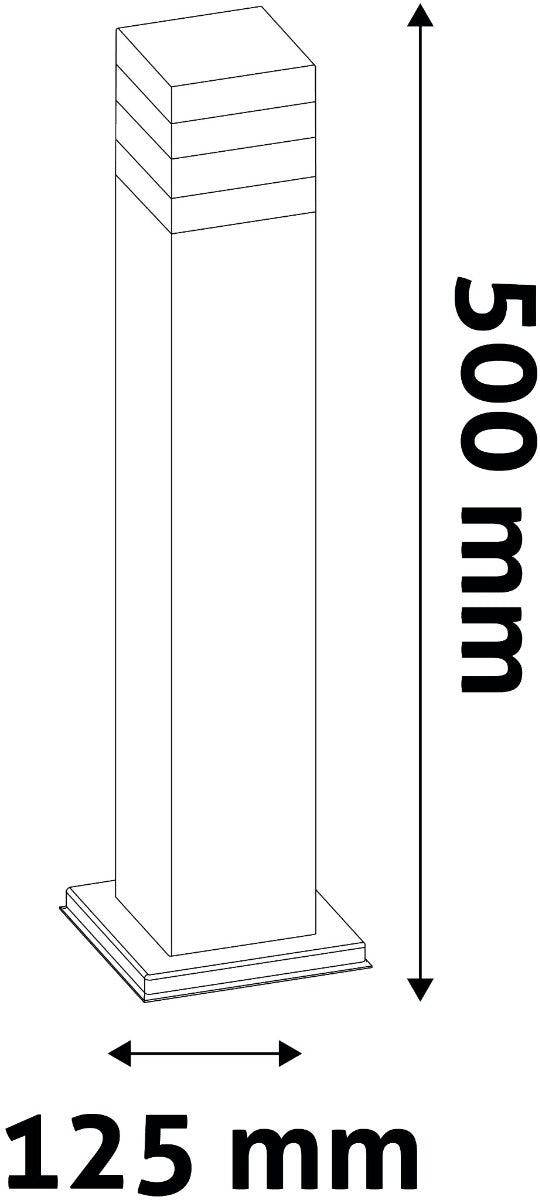 Avide Εξωτερικό Φωτιστικό Κήπου Κολώνα Jolla LED 2W WW 500mm IP44 Satin Nickel