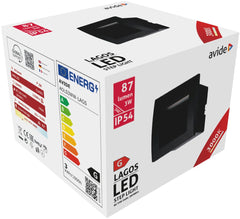 Avide Εξωτερικό Φως Σκάλας Χωνευτό Lagos LED 3W Θερμό 3000K IP54 9cm
