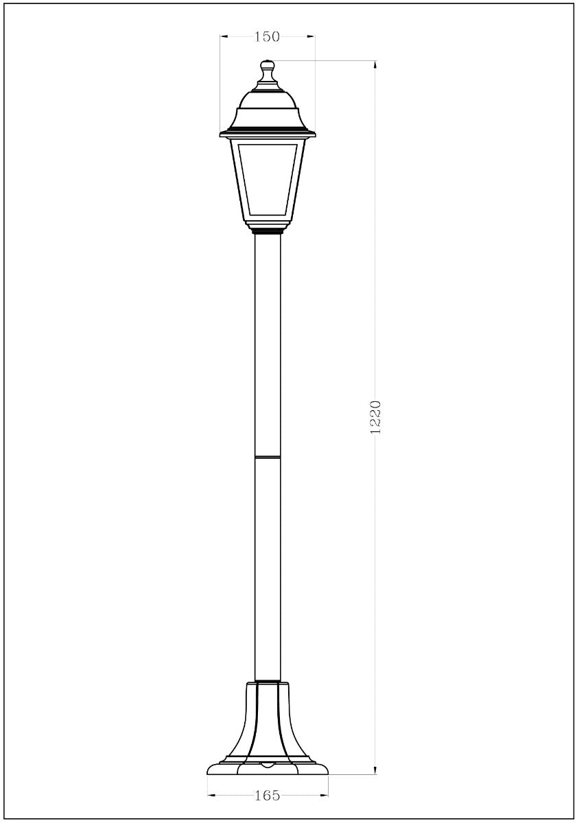 Avide Εξωτερικό Φωτιστικό Κήπου Κολώνα Blake 1xE27 120cm IP44 Μαύρο