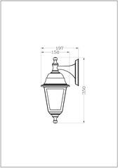 Avide Outdoor Wall Light Blake-D 1xE27 IP44 Black