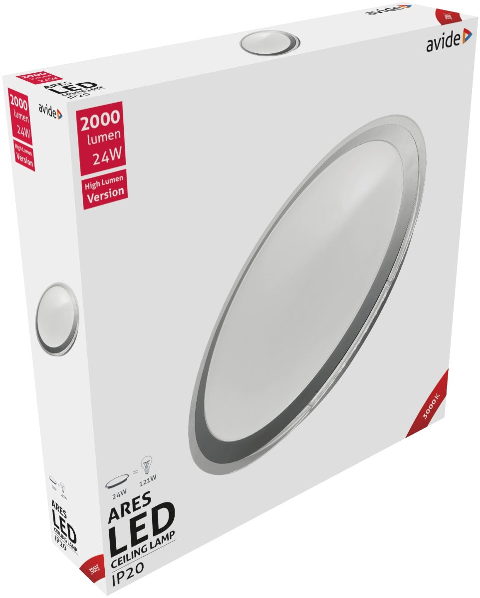 Avide LED Modern Ceiling Light Ares 24W 430x90mm Warm 3000K
