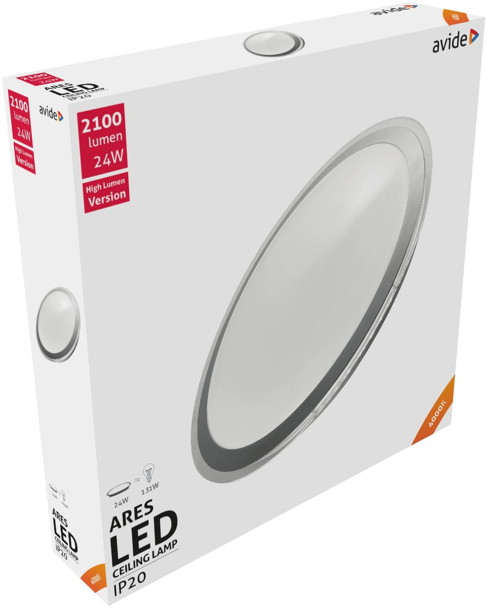 Avide LED Modern Ceiling Light Ares 24W 430x90mm White 4000K