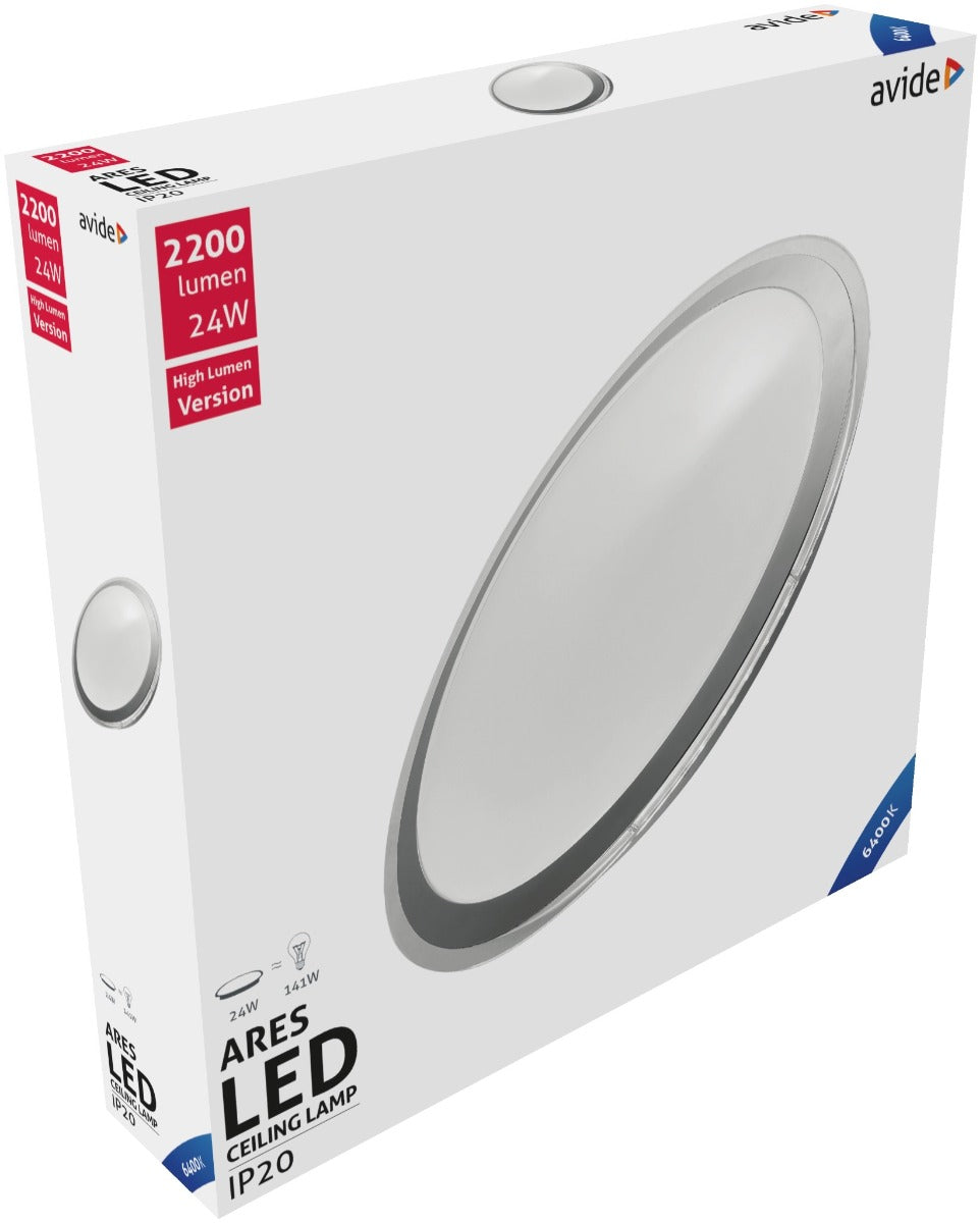 Avide LED Modern Ceiling Light Ares 24W 430x90mm Cool 6400K