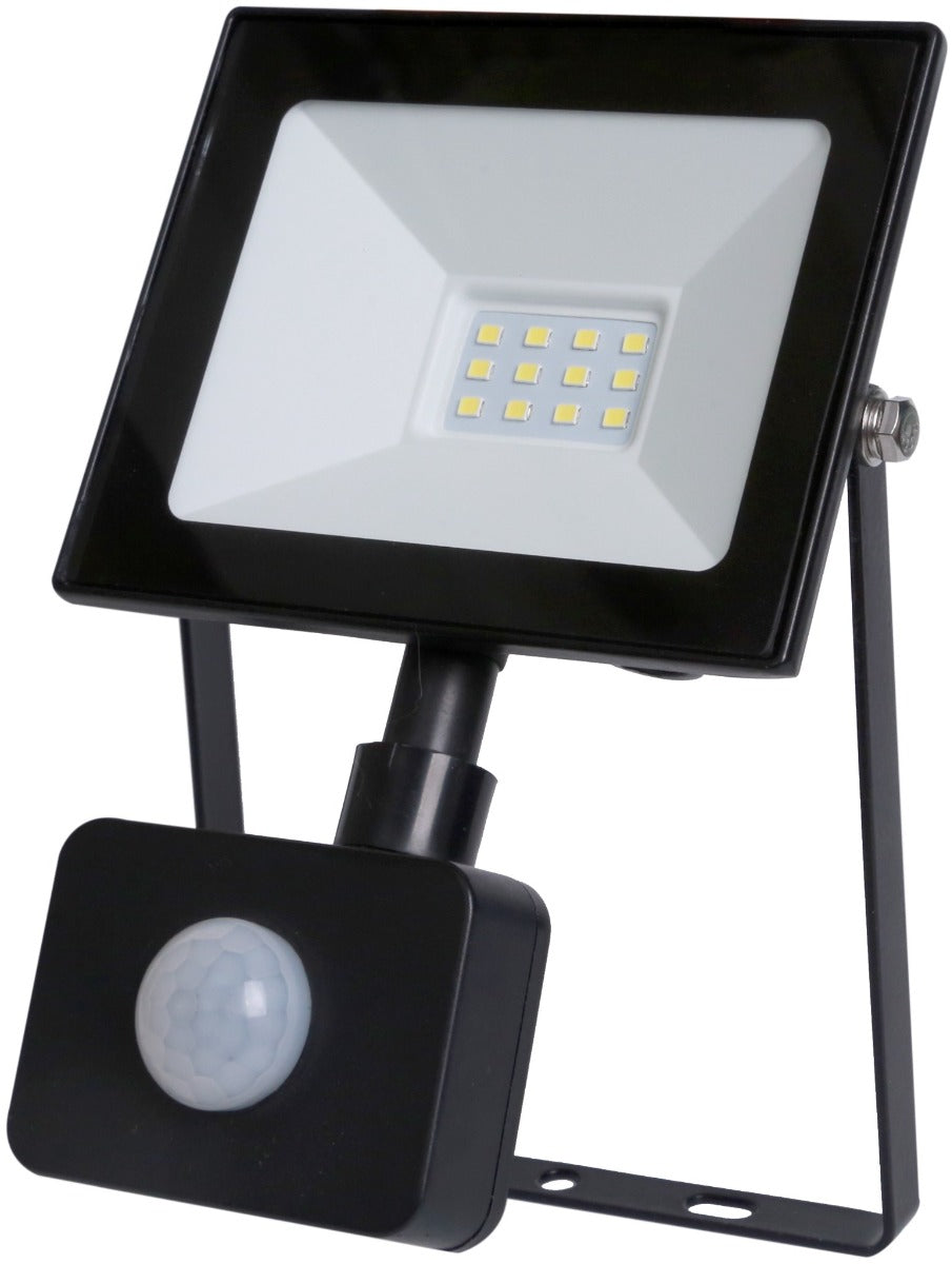 Avide LED Προβολέας Slim SMD  10W Ψυχρό 6400K Φωτοκύτταρο Value