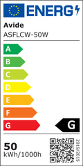 Avide LED Προβολέας Slim SMD  50W Ψυχρό 6400K Value