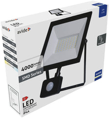 Avide LED Προβολέας Slim SMD 50W Ψυχρό 6400K Φωτοκύτταρο Value