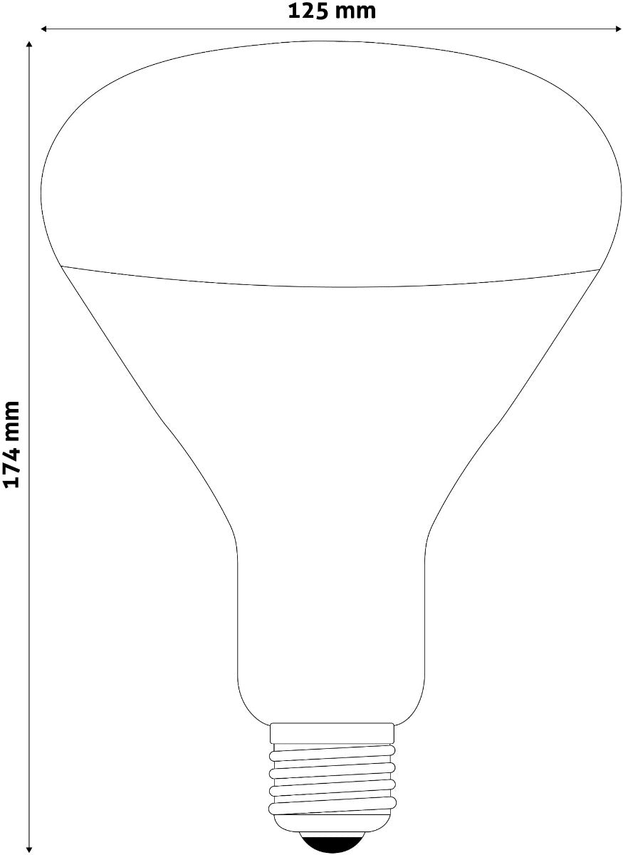 Avide Infrared Lamp E27 100W Full Red