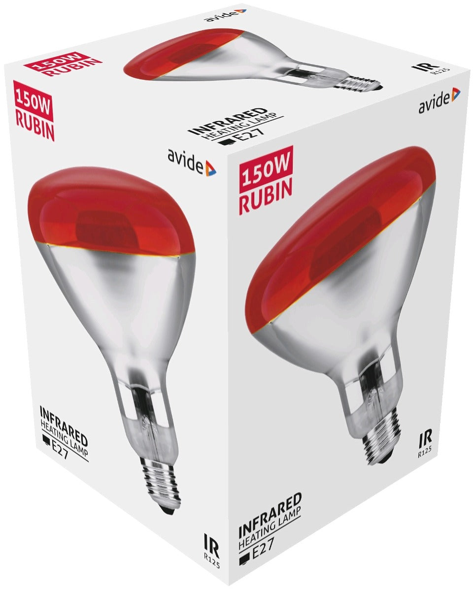 Avide Infrared Lamp E27 150W Red