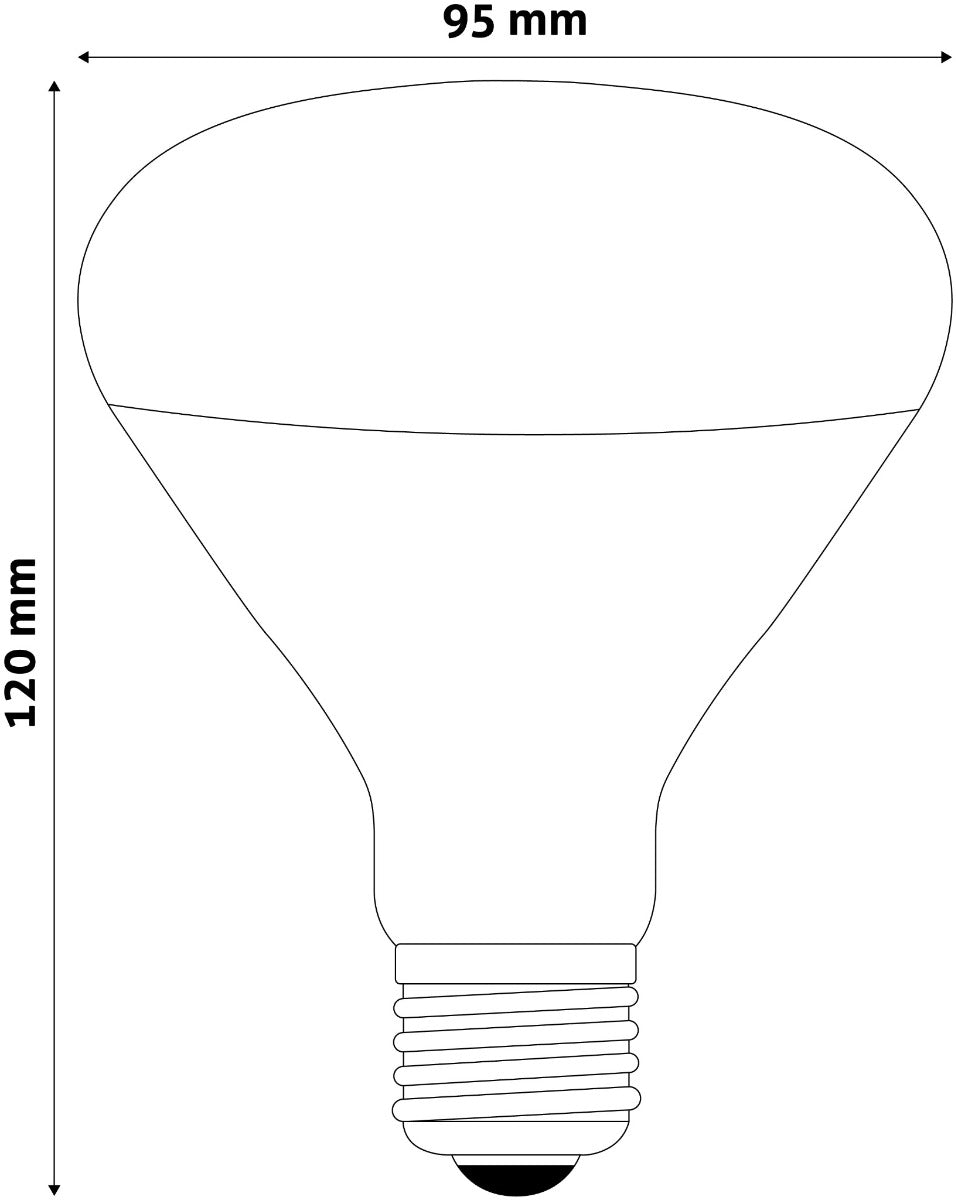 Avide Infrared Lamp R95 E27 100W Red