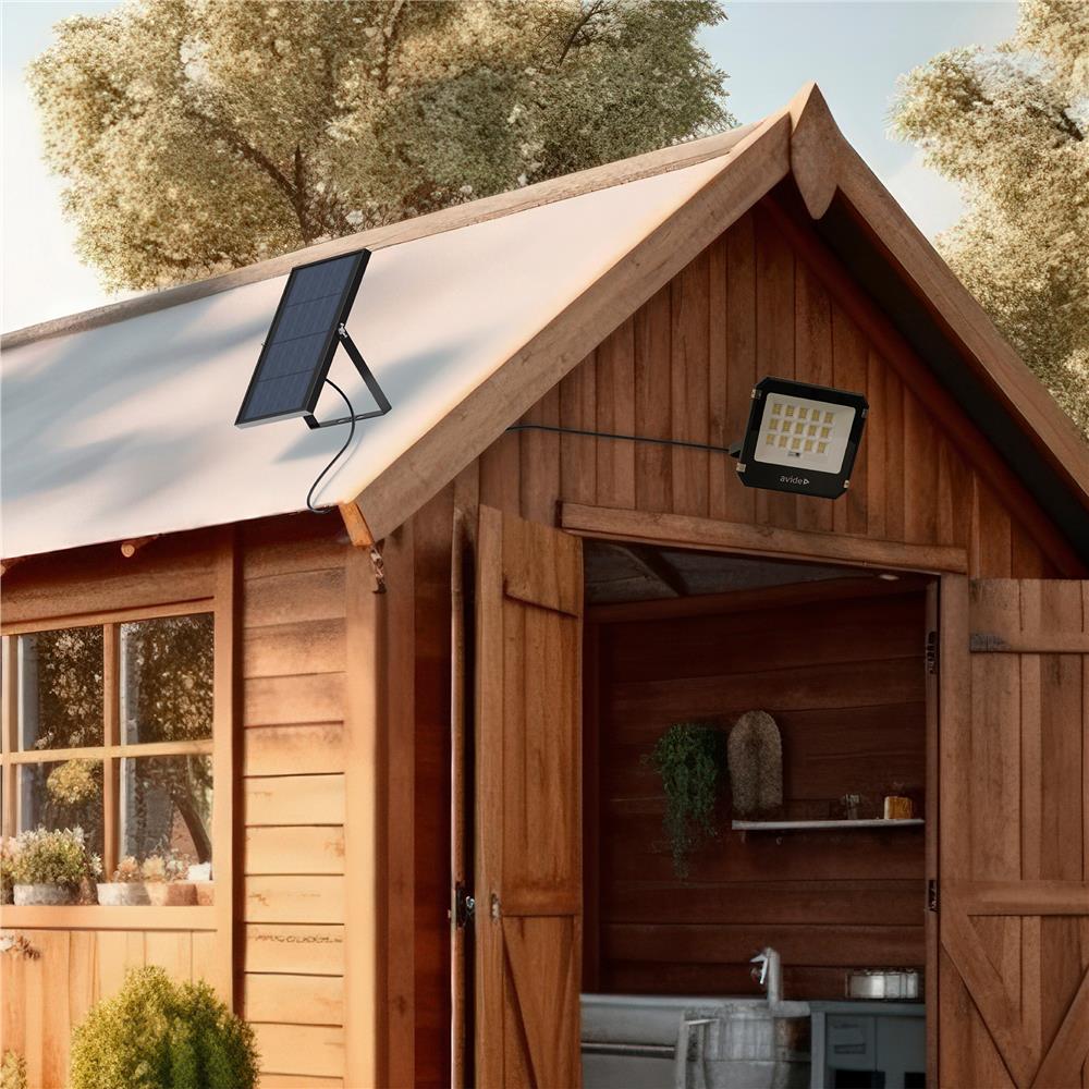 Avide LED Ηλιακός Προβολέας 100W CCT με Ξεχωριστό Ηλιακό Πάνελ και Τηλεχειριστήριο