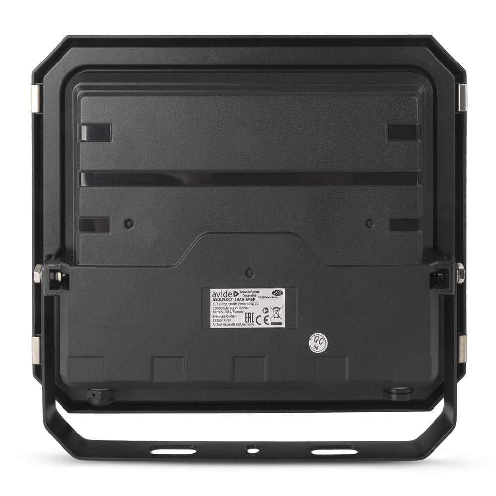 Avide LED Ηλιακός Προβολέας 100W CCT με Ξεχωριστό Ηλιακό Πάνελ και Τηλεχειριστήριο