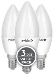 Avide Value LED Candle Lamp E14 5W WW 3000K 3pcs