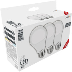 Avide Λάμπα LED Κοινή 10W E27 Θερμό 3000K Value 3τμχ
