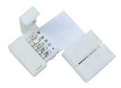 Avide L Connector για Ταινίες LED 12V RGB+W με Κλιπ (10 Τμχ)